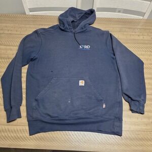 Carhartt FR Flame Resistant Hoodie Men's Medium Loose Fit Navy Blue